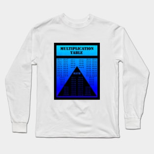 MULTIPLICATION TABLE, MATH, BLUE. SAMER BRASIL Long Sleeve T-Shirt